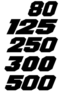 Aufkleberset Hubraum Kubik